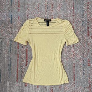 INC International Concepts Yellow Short Sleeve Top